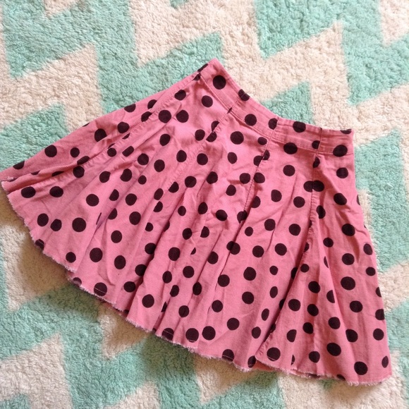 Boden Other - MINI BODEN polka dot circle skirt pink brown 3 4